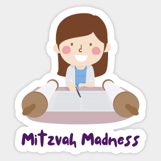 Mitzvah Madness - Funny Yiddish Quotes Sticker